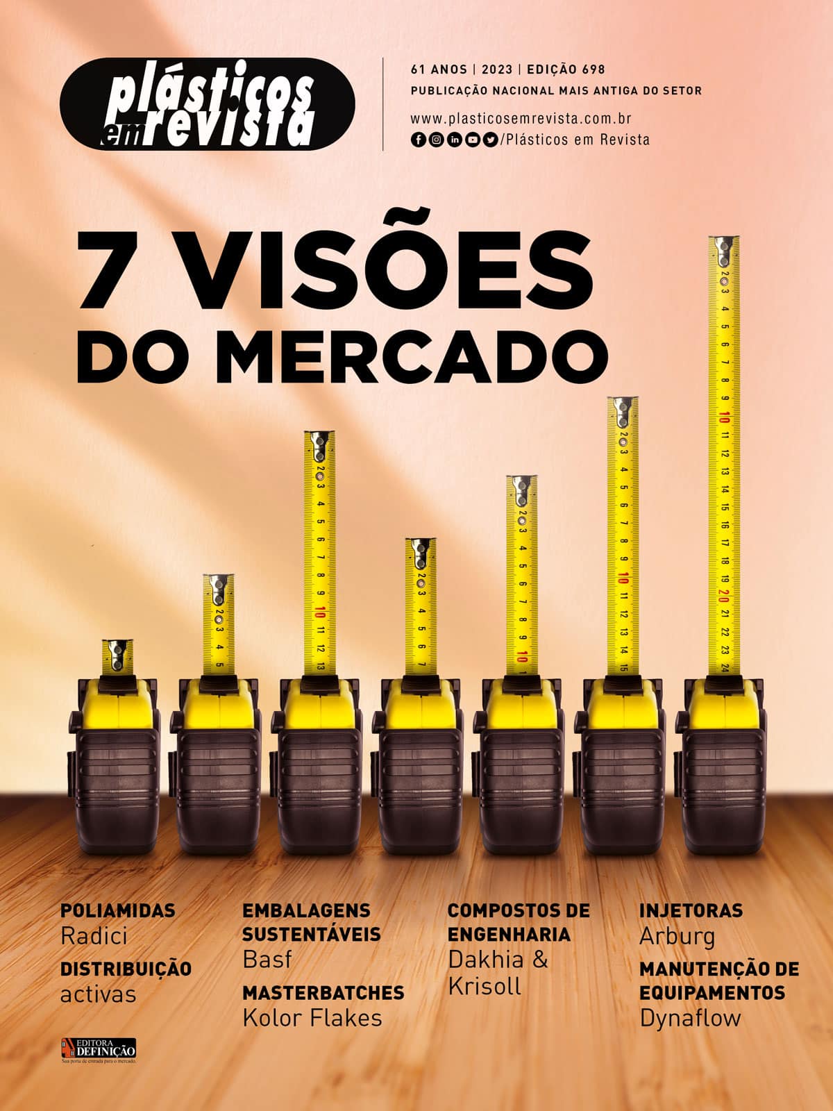 7 visões do mercado com: Radici, activas, Basf, Kolor Flakes, Dakhia & Krisoll, Arburg e Dynaflow