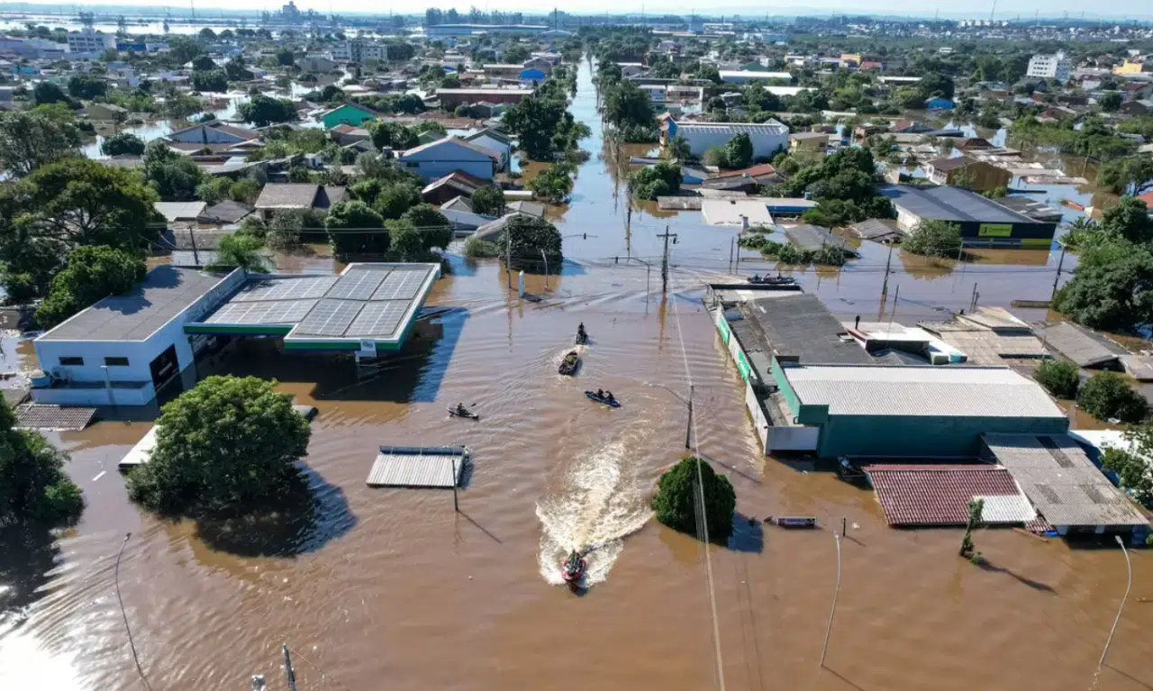 Rio Grande do Sul: subida das águas letal para fábricas em regiões mais planas.